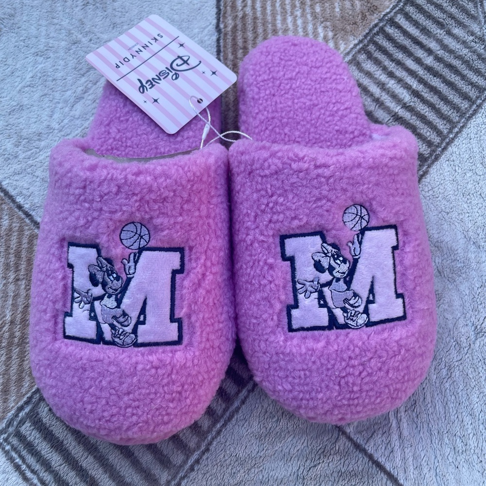 Disney Pink Fleece Kids Slippers